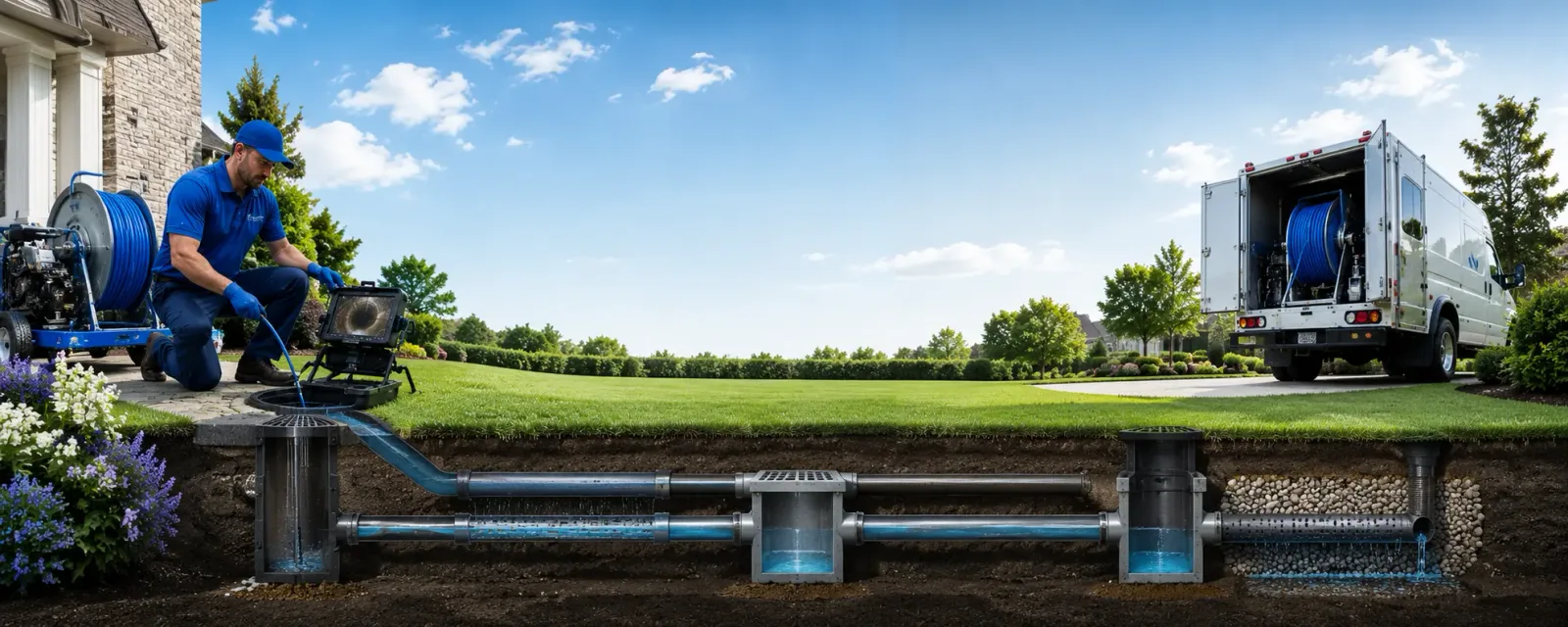 Outdoor drain cleaning information for Needham, IN
